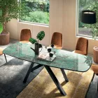 Tavolo Fisso con Piano a Botte in Ceramica Made in Italy - Settimmio  Viadurini