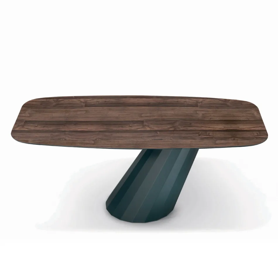 Tavolo Fisso con Piano a Botte in Laminato Made in Italy - Pantaloni Viadurini
