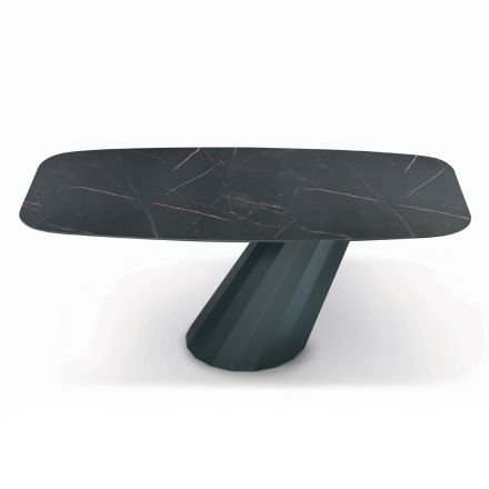 Tavolo Fisso con Piano a Botte in Laminato Made in Italy - Pantaloni Viadurini