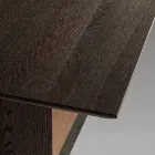 Tavolo Fisso con Piano Bisellato e Basamento Bicolore Made in Italy - Jadis Viadurini
