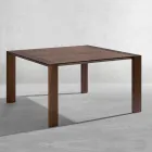 Tavolo Fisso con Piano Bisellato Noce Canaletto Made in Italy - Caspian Viadurini