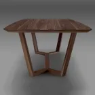 Tavolo Fisso con Piano Sagomato e Basamento in Legno Made in Italy - Digory Viadurini