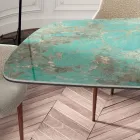 Tavolo Fisso da Soggiorno con Base in Legno Made in Italy - Equatore Viadurini