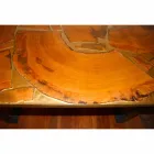 Tavolo fisso di design rettangolare legno e resina made in Italy Jam Viadurini