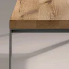 Tavolo Fisso Impiallacciato Rovere Spaccato Naturale Made in Italy - Telmerini Viadurini