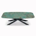 Tavolo Fisso in Ceramica Amazzonite Lucido Made in Italy - Grotta 