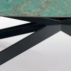 Tavolo Fisso in Ceramica Amazzonite Lucido Made in Italy - Grotta  Viadurini