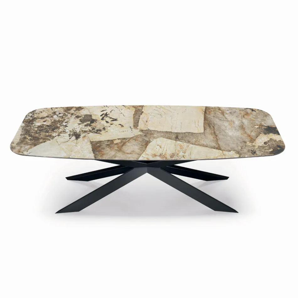 Tavolo Fisso in Ceramica in Diverse Finiture e Misure Made in Italy - Grotta  Viadurini