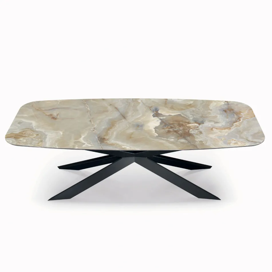 Tavolo Fisso in Ceramica in Diverse Finiture e Misure Made in Italy - Grotta  Viadurini