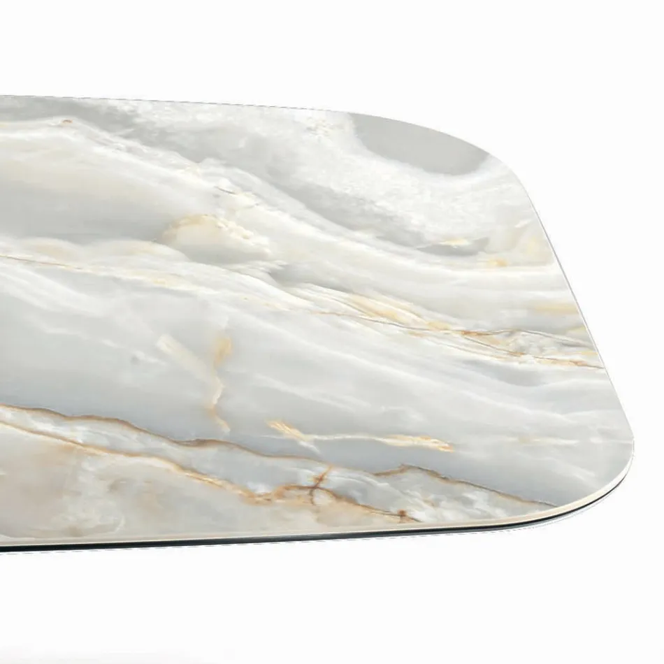 Tavolo Fisso in Ceramica in Diverse Finiture e Misure Made in Italy - Grotta  Viadurini