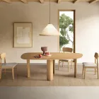 Tavolo Fisso in Tre Colori con Finitura Effetto Legno e Due Dimensioni - Musa Viadurini
