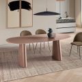 Tavolo Fisso Per Dieci Persone con Piano in Vetro e Base in Mdf - Venia