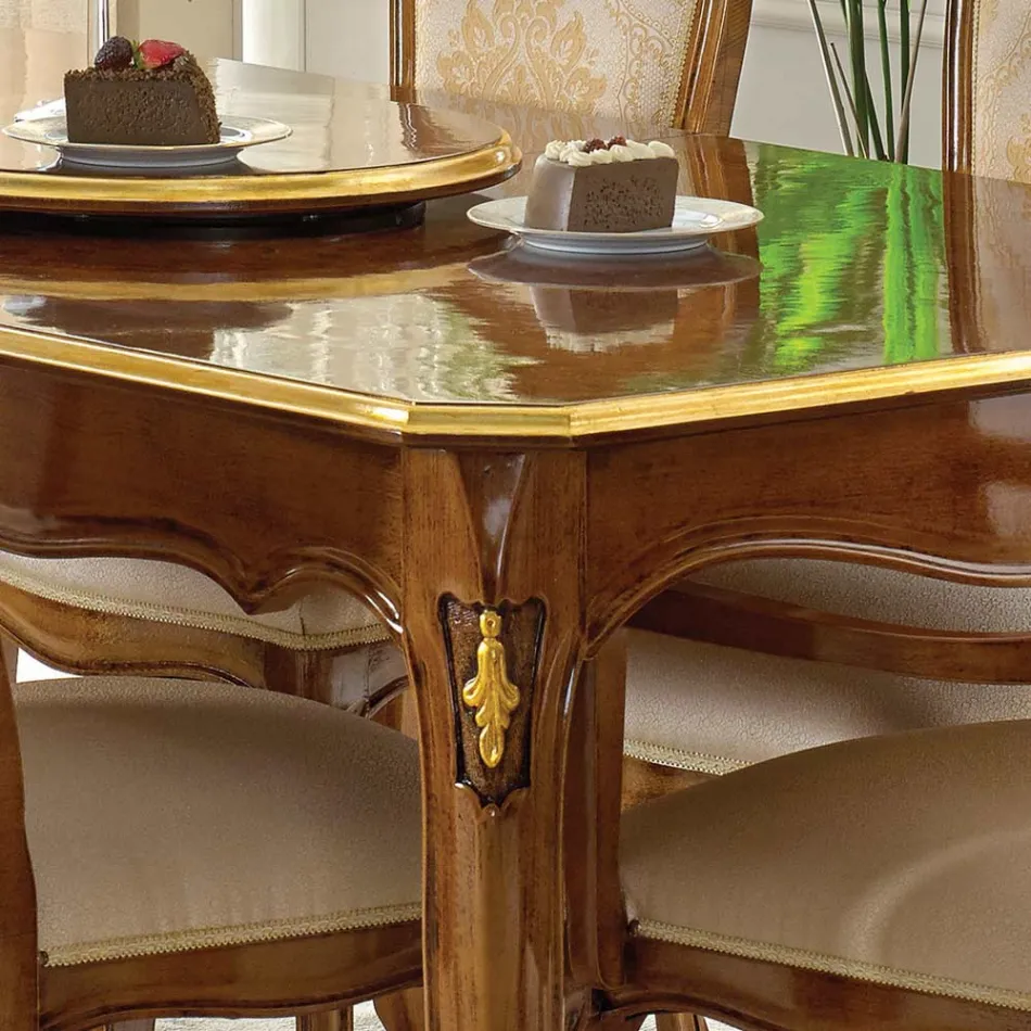 Tavolo in Legno Allungabile 280 cm Stile Classico Made in Italy - Majesty Viadurini