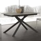 Tavolo in legno allungabile fino a 190 cm con base incrociata Lecce Viadurini