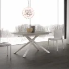 Tavolo in legno allungabile fino a 190 cm con base incrociata Lecce Viadurini