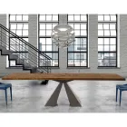 Tavolo in Legno Allungabile fino a 300 cm Moderno Made in Italy - Dalmata  Viadurini