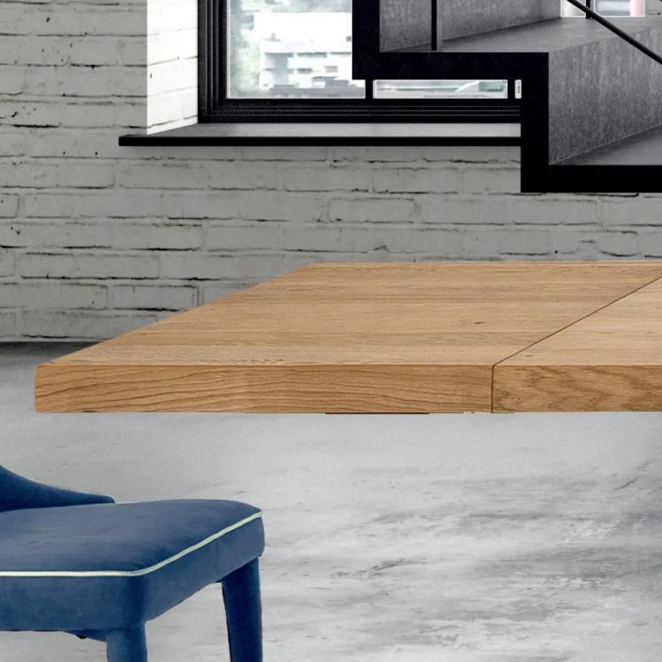 Tavolo in Legno Allungabile fino a 300 cm Moderno Made in Italy - Dalmata  Viadurini