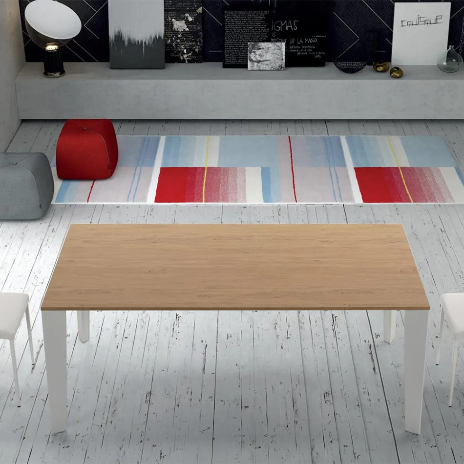 Tavolo in Legno Impiallacciato Allungabile fino a 325 cm Made in Italy – Settanta Viadurini