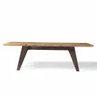 Tavolo in legno massello ontano naturale design moderno, Antonio Viadurini