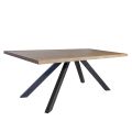 Tavolo in Placcato di Rovere Massellato e Metallo Made in Italy - Seoul