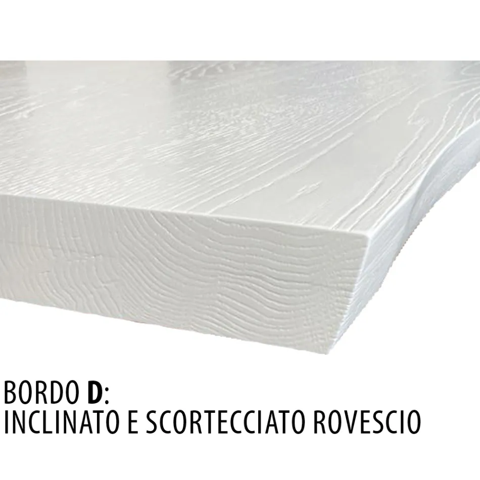 Tavolo in Rovere Masellato e Gambe in Metallo Made in Italy - Consuelo Viadurini