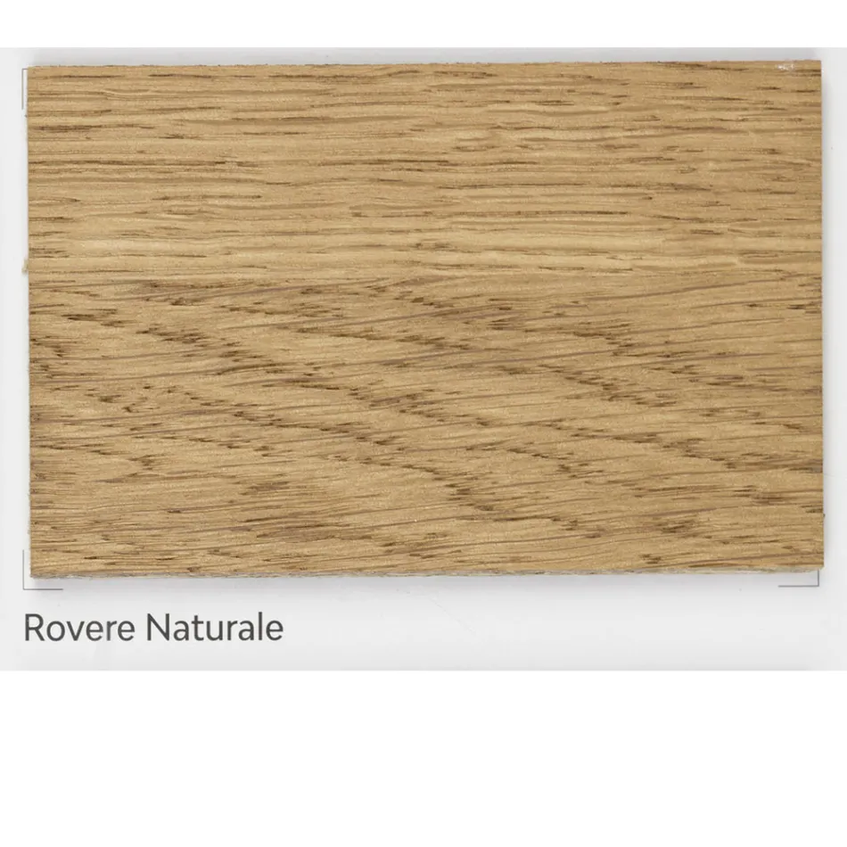 Tavolo in Rovere Massellato e Gambe in Metallo Made in Italy - Consuelo Viadurini