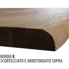 Tavolo in Rovere Nodato con Base in Metallo Color Grigio Ferro Made in Italy - Gonna Viadurini