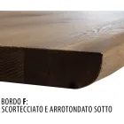 Tavolo in Rovere Nodato con Base in Metallo Color Grigio Ferro Made in Italy - Gonna Viadurini