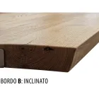 Tavolo in Rovere Nodato con Base in Metallo Color Grigio Ferro Made in Italy - Gonna Viadurini