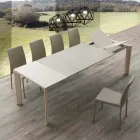 Tavolo in vetroceramica allungabile a libro fino a 240 cm Terni Viadurini