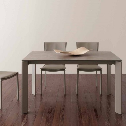 Tavolo in vetroceramica allungabile a libro fino a 240 cm Terni Viadurini
