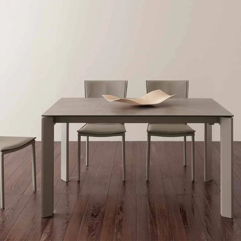 Tavolo in vetroceramica allungabile a libro fino a 240 cm Terni Viadurini