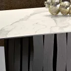 Tavolo in vetroceramica di moderno design fatto in Italia, Egisto Viadurini