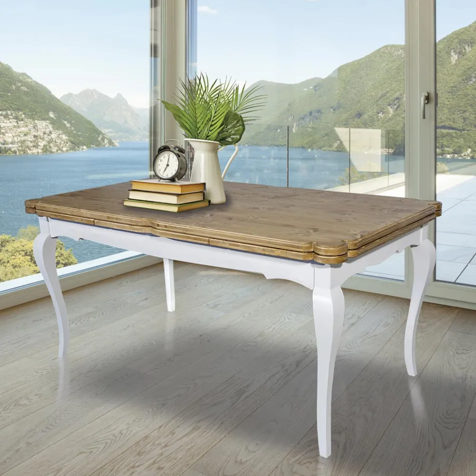 Tavolo Indoor Allungabile in Abete con Angoli Sagomati Made in Italy – Faramir Viadurini