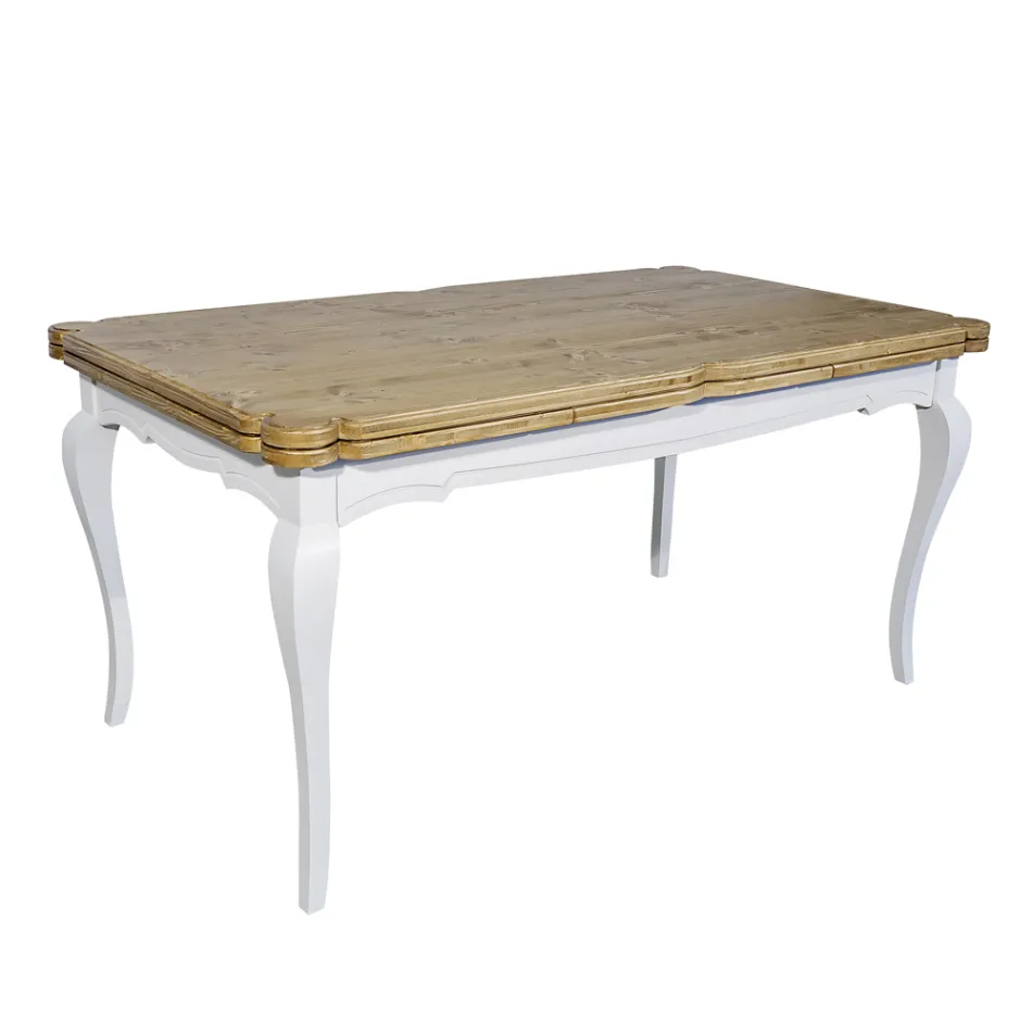 Tavolo Indoor Allungabile in Abete con Angoli Sagomati Made in Italy – Faramir Viadurini