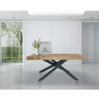 Tavolo Indoor Allungabile in Legno Massello e Metallo Made in Italy – Khal Viadurini