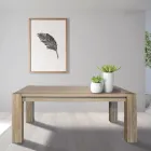 Tavolo Living Allungabile in Placcato di Rovere Nodato Made in Italy – Durin Viadurini