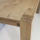 Tavolo Living Allungabile in Placcato di Rovere Nodato Made in Italy – Durin Viadurini