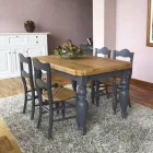 Tavolo Living Allungabile in Rovere con Angoli Sagomati Made in Italy – Rafael Viadurini