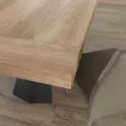 Tavolo Moderno Allungabile Fino a 260/280 cm in Legno e Metallo - Teramo Viadurini