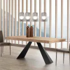 Tavolo Moderno Allungabile Fino a 260/280 cm in Legno e Metallo - Teramo Viadurini