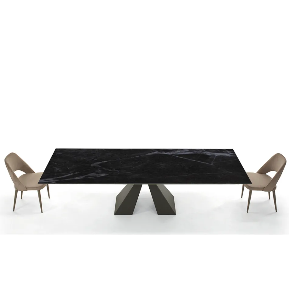 Tavolo Moderno Allungabile Fino a 278 cm in Ceramica Made in Italy – Dalmata Viadurini