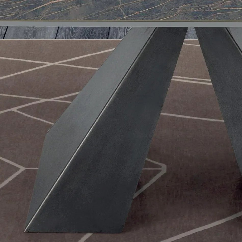 Tavolo Moderno Allungabile Fino a 278 cm in Ceramica Made in Italy – Dalmata Viadurini