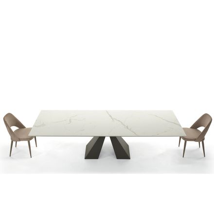 Tavolo Moderno Allungabile Fino a 278 cm in Ceramica Made in Italy – Dalmata Viadurini