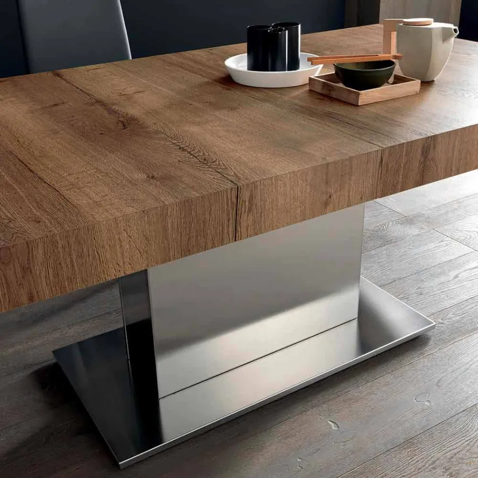 Tavolo Moderno Allungabile Fino a 480 cm in Legno Made in Italy - Michael Viadurini