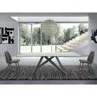 Tavolo Moderno Rettangolare in Ceramica e Acciaio Made in Italy – Settimmio Viadurini