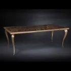 Tavolo neo-classico con struttura in massello e piano in marmo Adam Viadurini