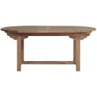 Tavolo Ovale Allungabile a 240 cm da Esterno Realizzato in Teak - Edera Viadurini