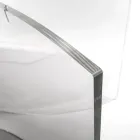Tavolo Ovale in Plexiglass Trasparente Realizzato in Italia - Gabriela Viadurini