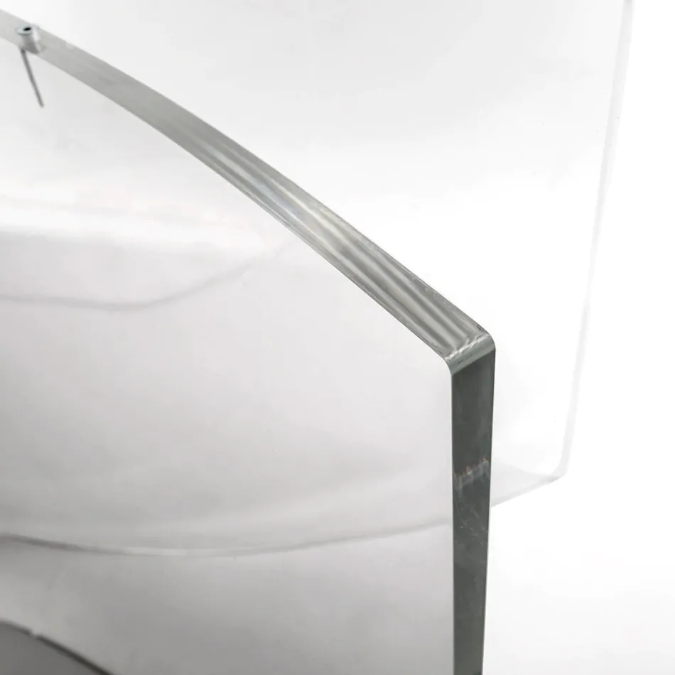 Tavolo Ovale in Plexiglass Trasparente Realizzato in Italia - Gabriela Viadurini